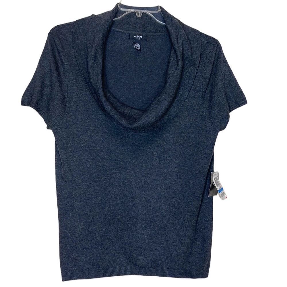 Alfani Cowl Neck Short Sleeve Sweater
